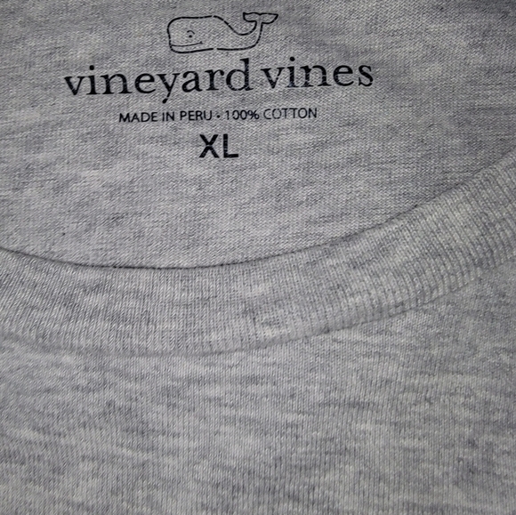 Vineyard Vines Gray Long Sleeve Tee with Sleeve Branding - Picture 4 of 10